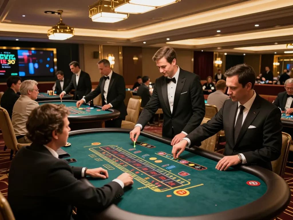 Players engaging in live casino games at King33, experiencing excitement with professional dealers.