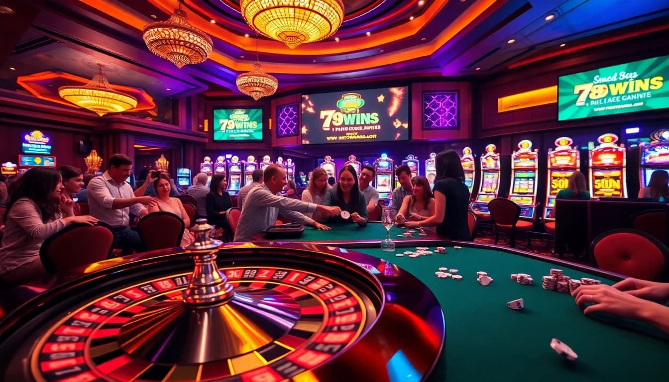 Experience the thrill of winning at https://789wins1.net/ in this vibrant casino scene filled with excitement.