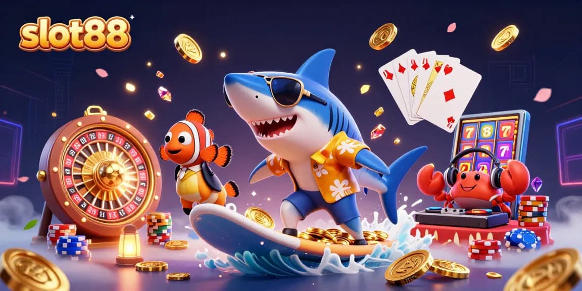 Menangkan slot88 dengan permainan menarik dan grafik luar biasa dalam ilustrasi kasino 3D.