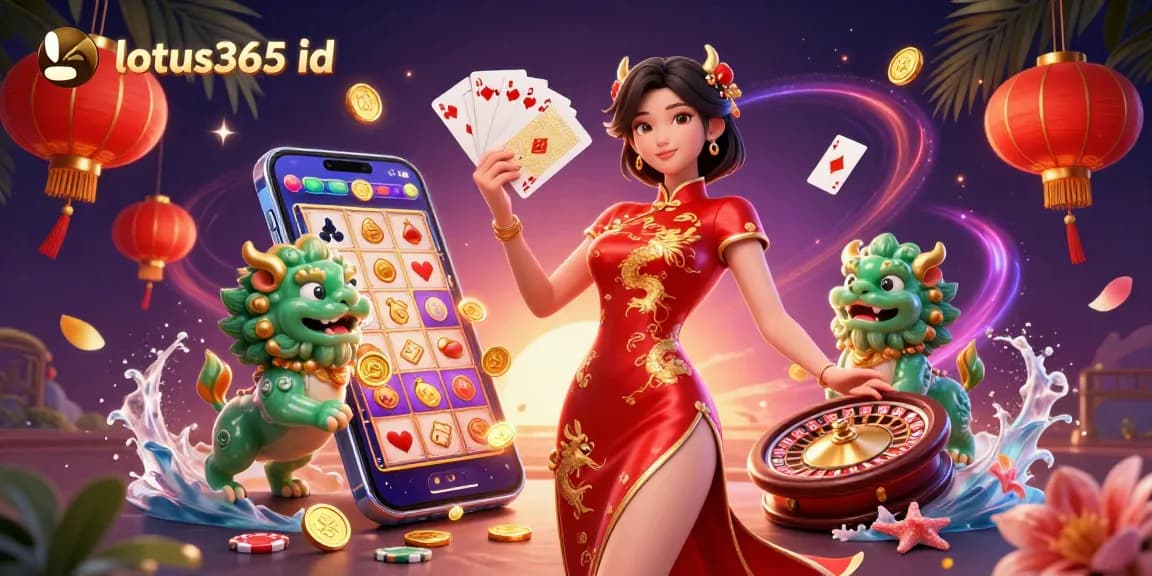 Experience exhilarating gameplay with lotus365 id, featuring a dynamic woman in a traditional dress surrounded by gaming elements.