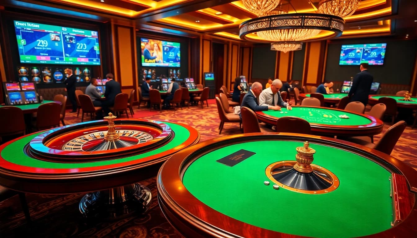 Join the excitement of gaming at https://mm888.media/ with vibrant casino tables and intense players.