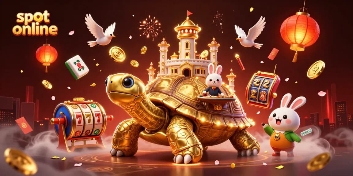 Bermain slot online dengan pengalaman menggembirakan dari pertunjukan dealer kelinci di kasino mini tortoise emas.