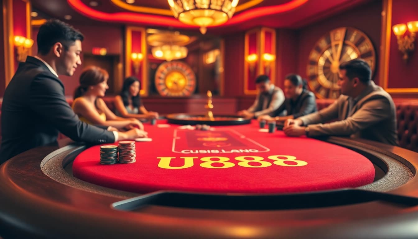 Experience thrilling gameplay at U888 abc with vibrant poker tables and engaging players.