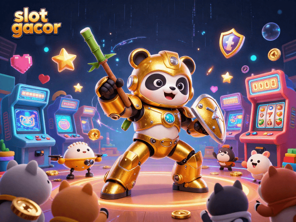 Engage with slot gacor gameplay dynamics featuring vibrant 3D elements in a casino-themed arena.