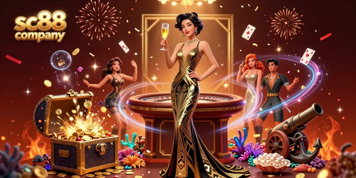 Experience vibrant casino action with sc88 company, featuring glamorous gaming visuals and dynamic elements.