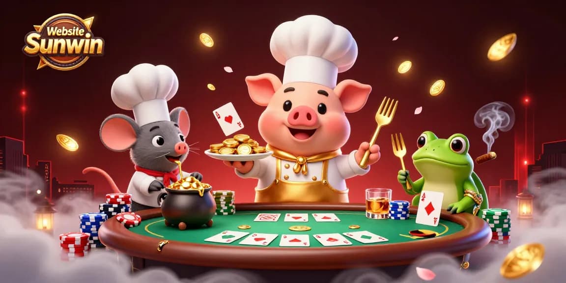 Engage with Website Sunwin's premium gaming experience featuring vibrant characters and 3D casino elements.