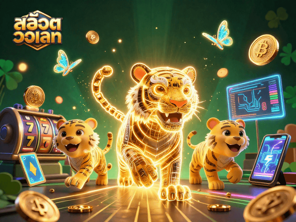 Try your luck with สล็อตวอเลท in this vibrant digital casino scene filled with excitement.