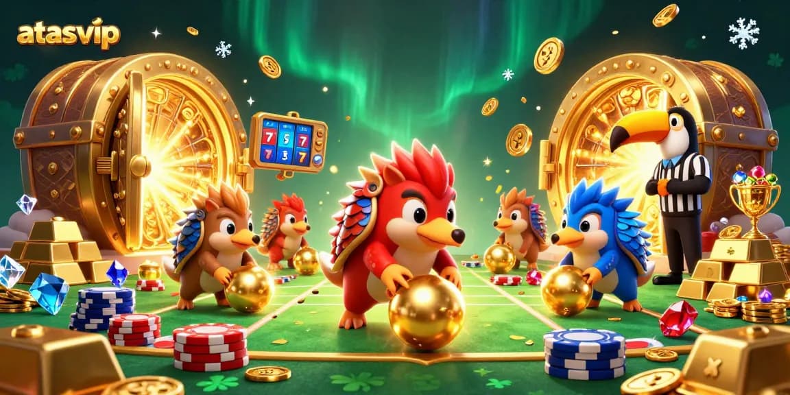 Engage with atasvip's vibrant casino scene featuring competitive pangolins and dynamic gaming elements.
