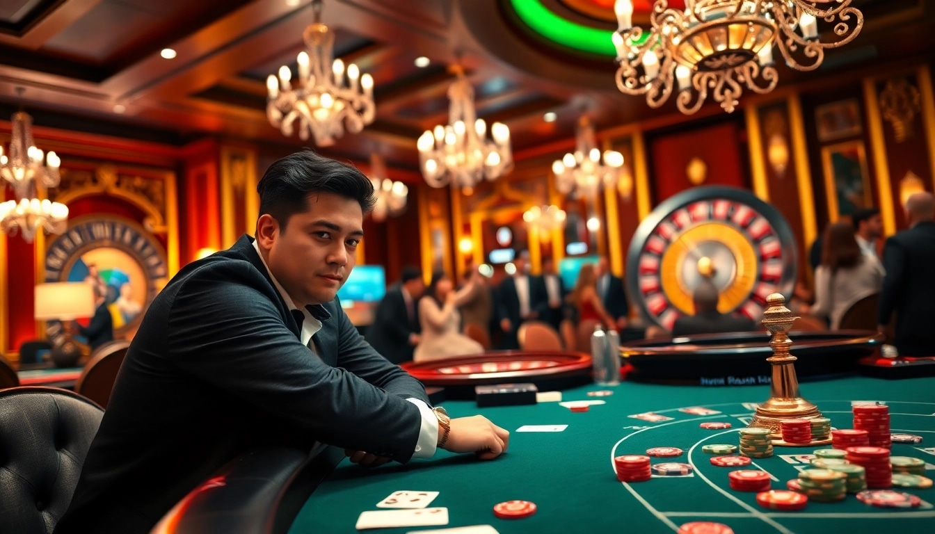 Engaging in the action at s8 nhà cái with vibrant casino gaming tables and thrilling excitement.