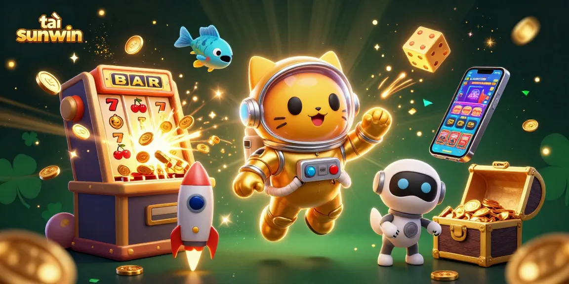 Experience the thrilling action at tải sunwin with colorful slot machines and floating jackpots.