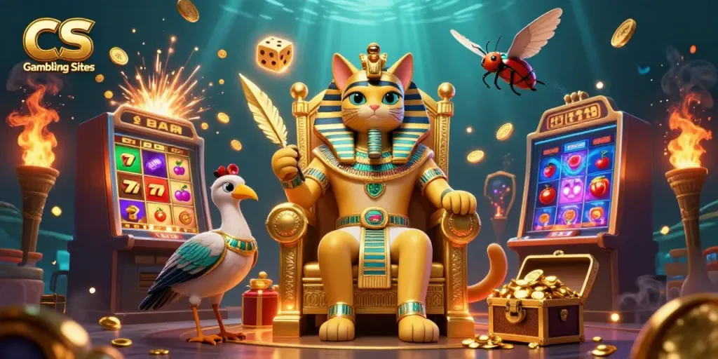 Experience thrilling action at CS Gambling Sites with a dazzling 3D scene showcasing opulent prizes and vibrant game elements.