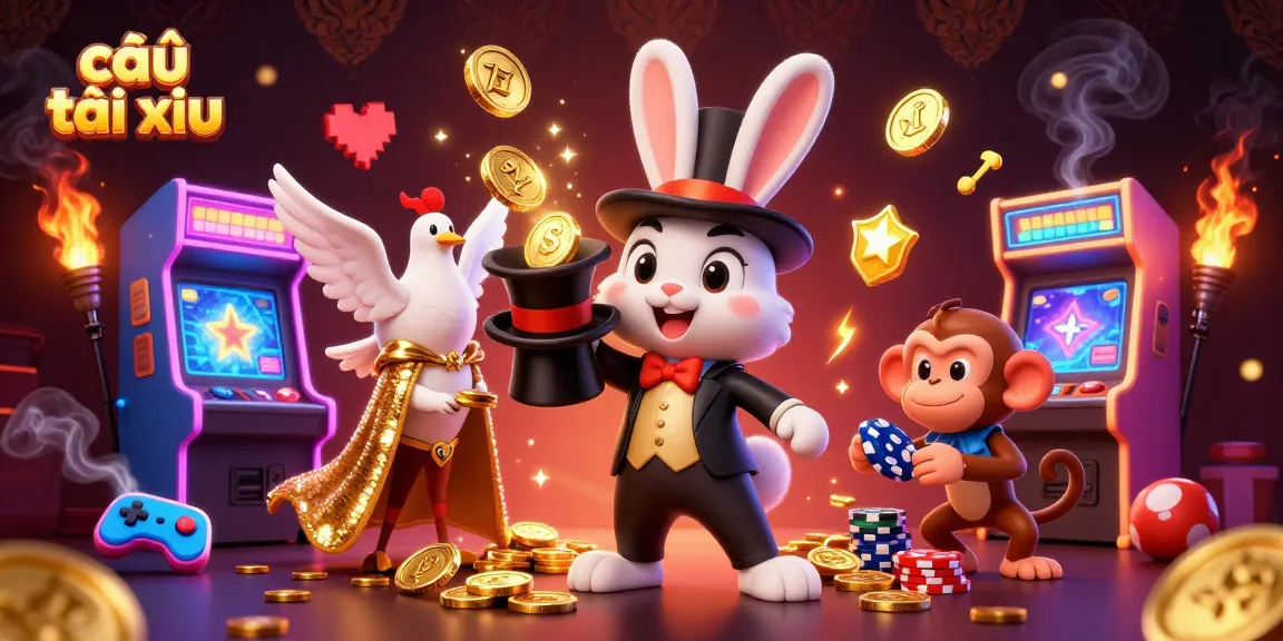 Engage in cầu tài xỉu as the magician rabbit creates golden coins, enhancing your gameplay