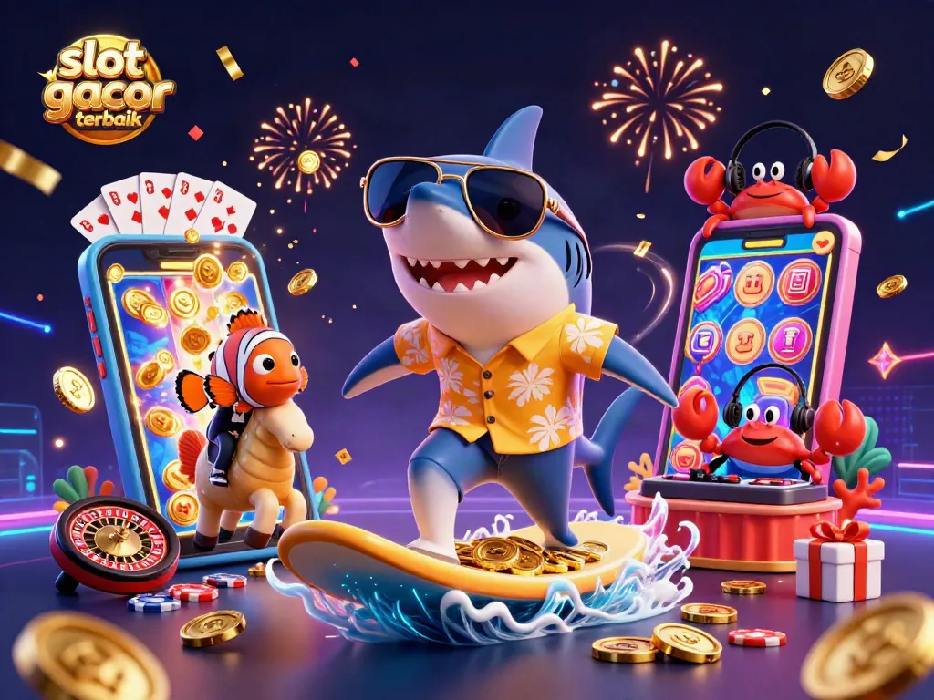 Gambarkan momen mengasyikkan dengan slot gacor terbaik dan karakter lucu dimainkan di lautan koin emas.