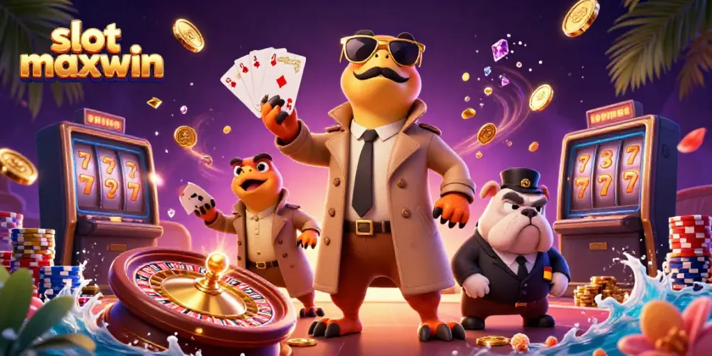 Experience big wins with the slot maxwin in this vibrant casino scene filled with excitement.