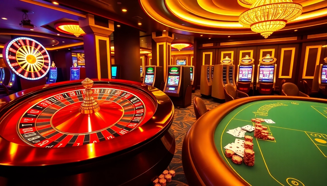 Experience thrilling online gaming at https://rr88sn.com/ with a vibrant casino ambiance showcasing roulette, poker tables, and excitement.