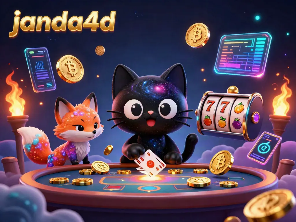 Menyusun strategi permainan di janda4d dengan karakter unik dan elemen kasino modern yang menarik.