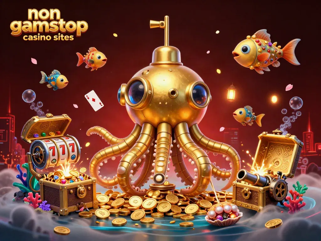 Engage with non gamstop casino sites through vibrant underwater casino action featuring golden reels and mechanical fish.