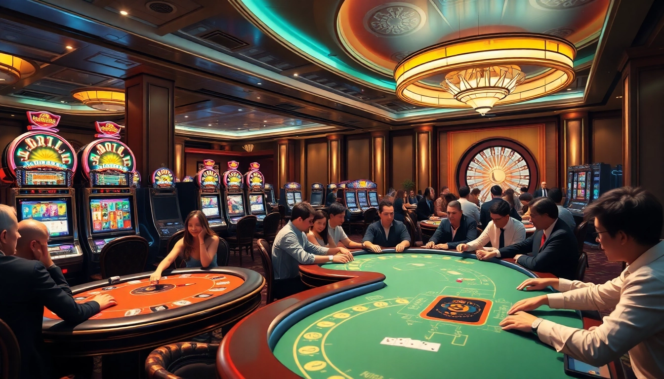 MM88 HOW brings an exhilarating casino experience with lively gaming tables and slot machines.