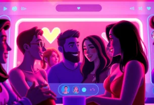 Engaging scene of ai sex chat free with vibrant characters in a cozy chat interface