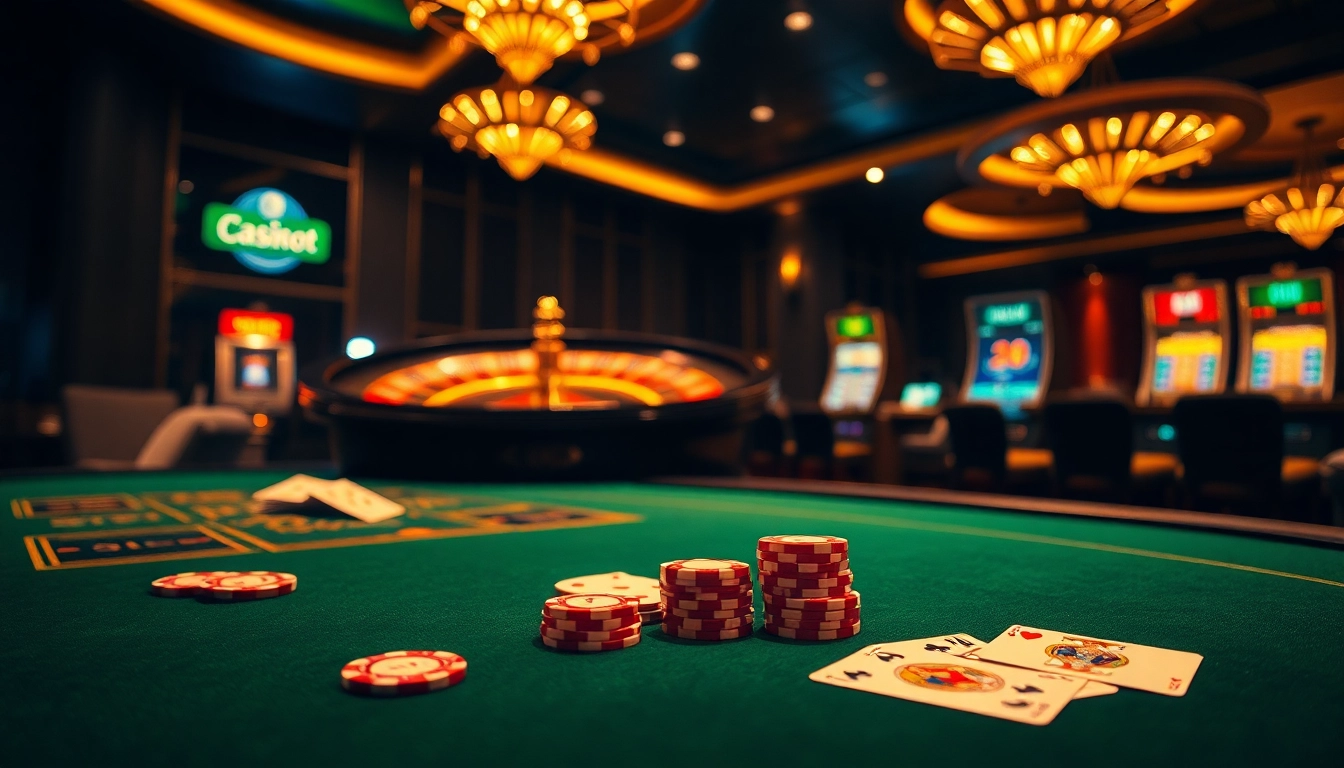 Engaging players at a luxurious casino table featuring cards and chips on https://jboqz.com.