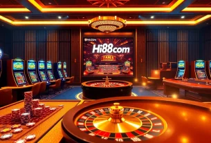 Experience the excitement of online gambling at Hi88com with immersive casino elements.