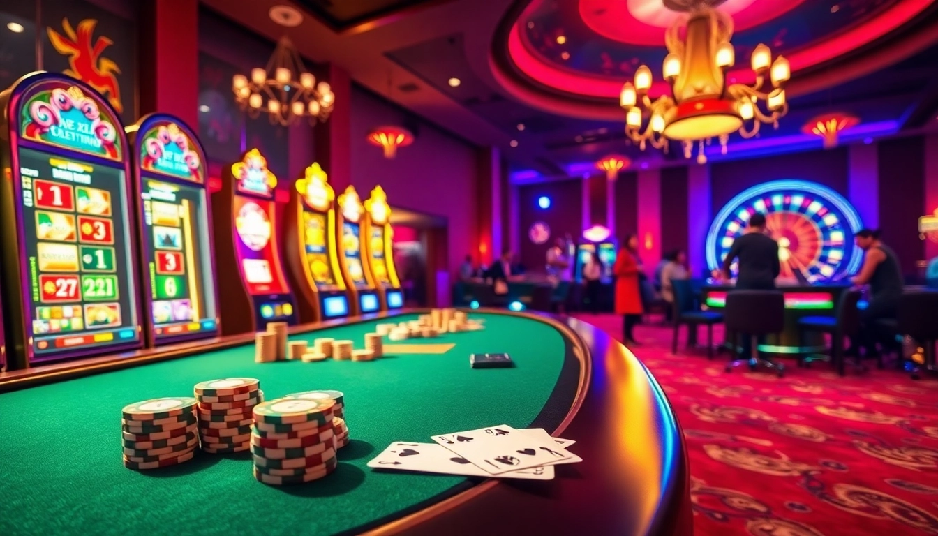 סצנת משחק מרתקת המציגה את Stake סוכן באווירת קזינו תוססת עם שחקנים נלהבים.