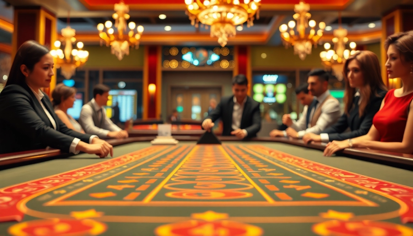 에볼루션 바카라 테이블에 딜러와 플레이어들이 즐기는 현장 이미지