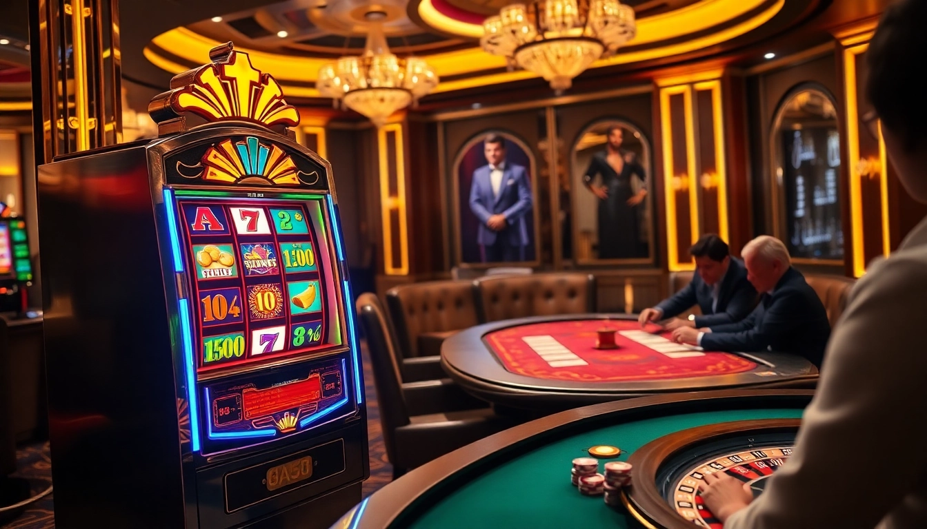 Experience the thrill of winning on a slot gacor machine surrounded by poker action and luxury.