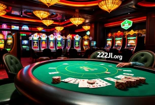 Experience thrilling gaming at 22jl org with vibrant poker tables and colorful chips.