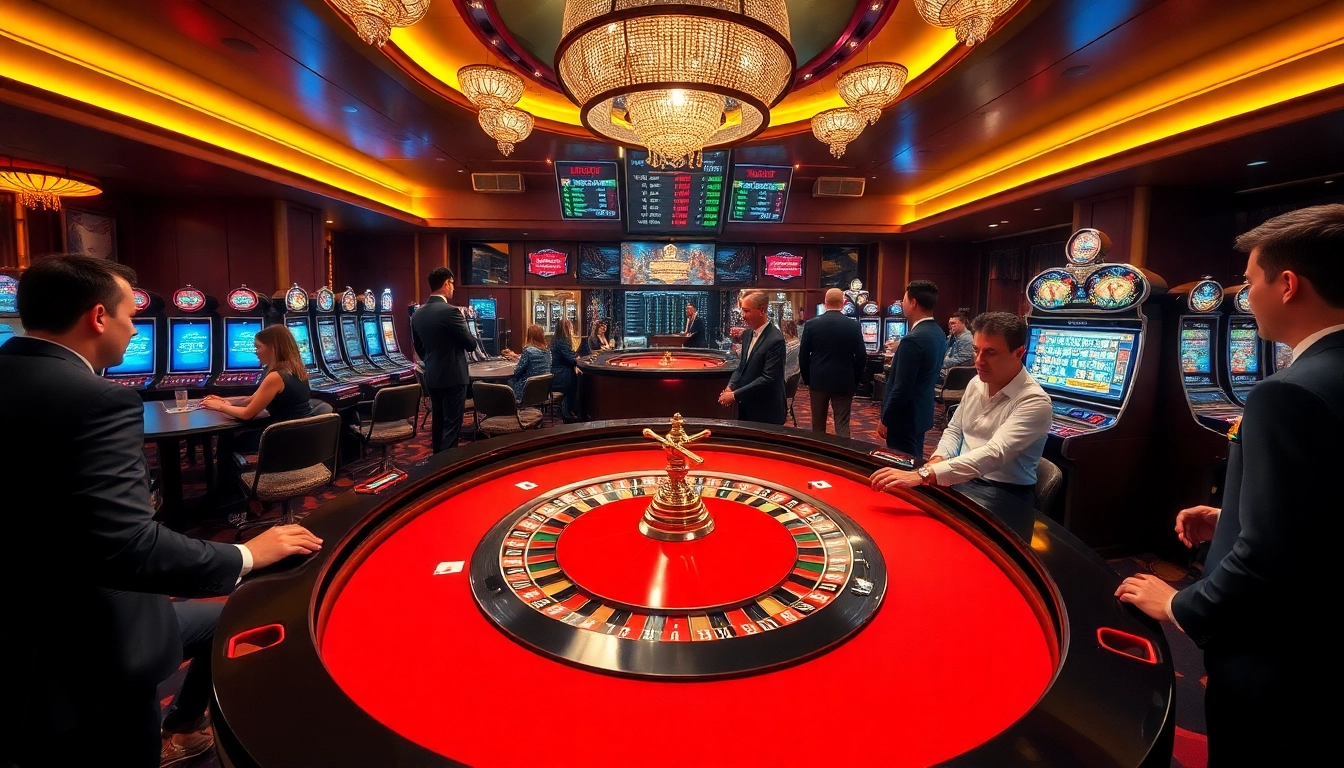 Engaged players enjoying a thrilling roulette game at gilajp casino.