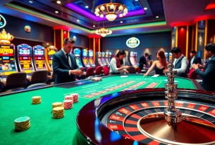 Engaged players at a blackjack table embrace the excitement of gambling at Man 88's luxurious online casino.