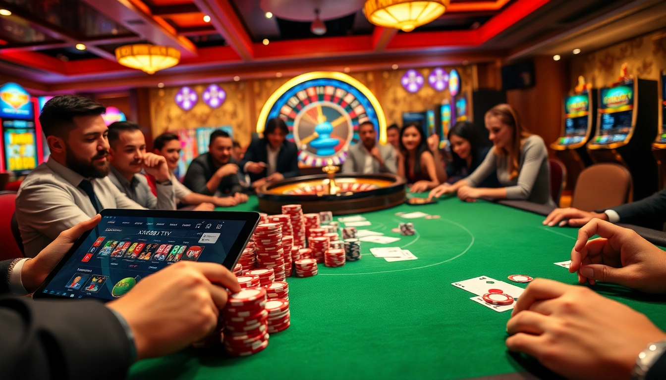 Experience the excitement of gambling at a casino showcased in a captivating scene featuring XX88 TV.