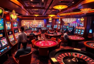 Experience thrilling gameplay at nohu90 with vibrant slot machines and elegant poker tables.