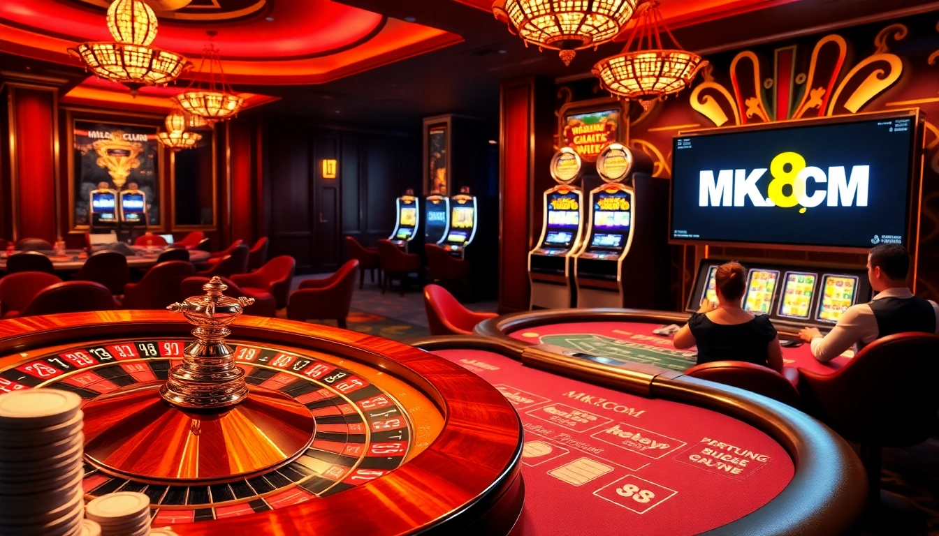 Experience high-stakes gaming at MK8.COM with vibrant casino visuals and thrilling action.