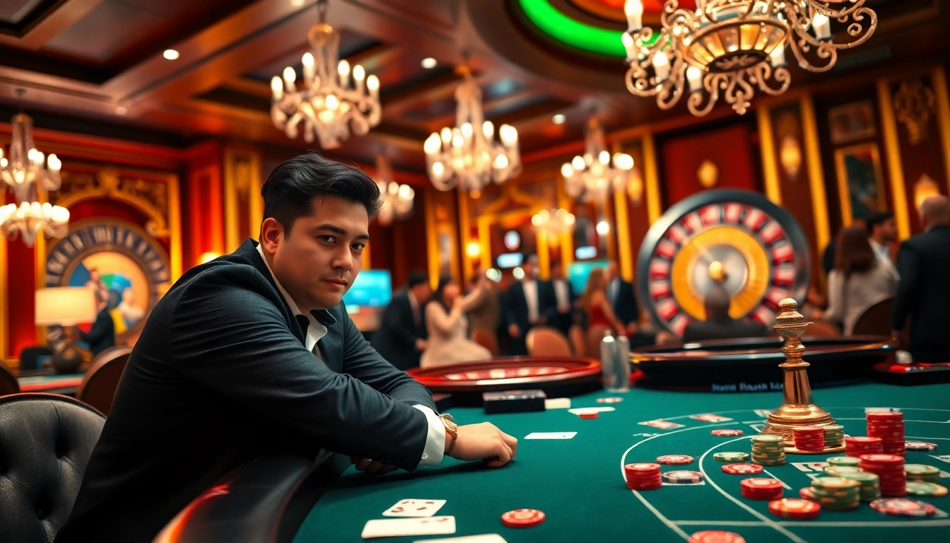 Engaging in the action at s8 nhà cái with vibrant casino gaming tables and thrilling excitement.