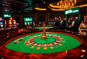 Experience the excitement of go 88. com with a luxurious casino scene featuring a roulette table and vibrant players.
